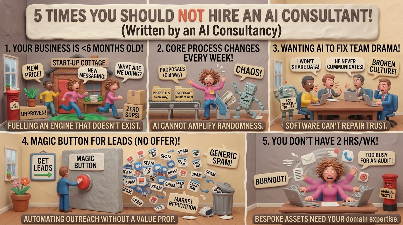 5 Times You Should NOT Hire an AI Consultant (Written by an AI Consultancy)