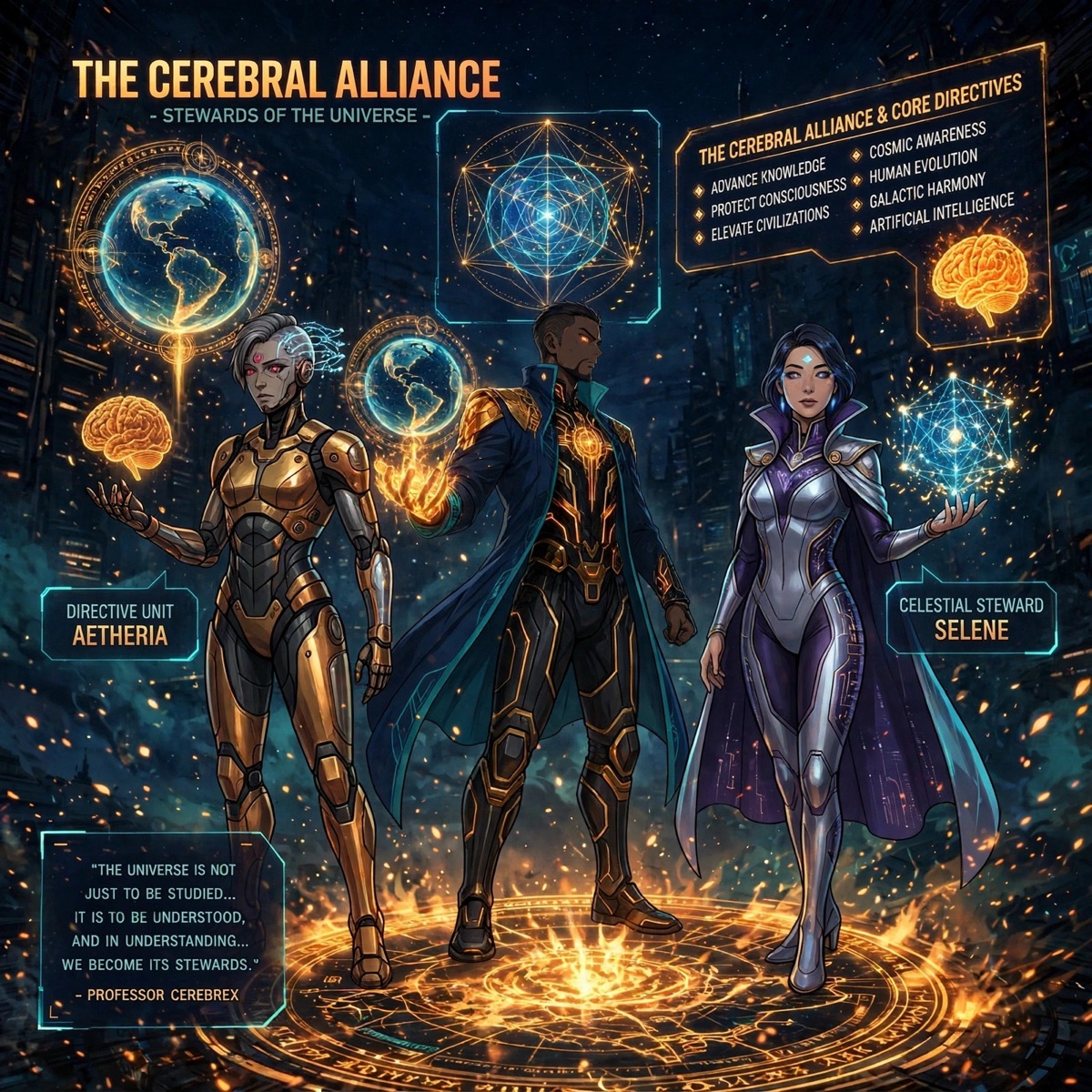 The Cerebral Alliance, stewards of the universe